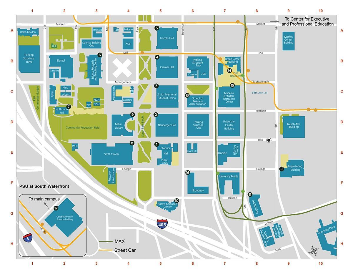 mapa ng Campus ng PSU