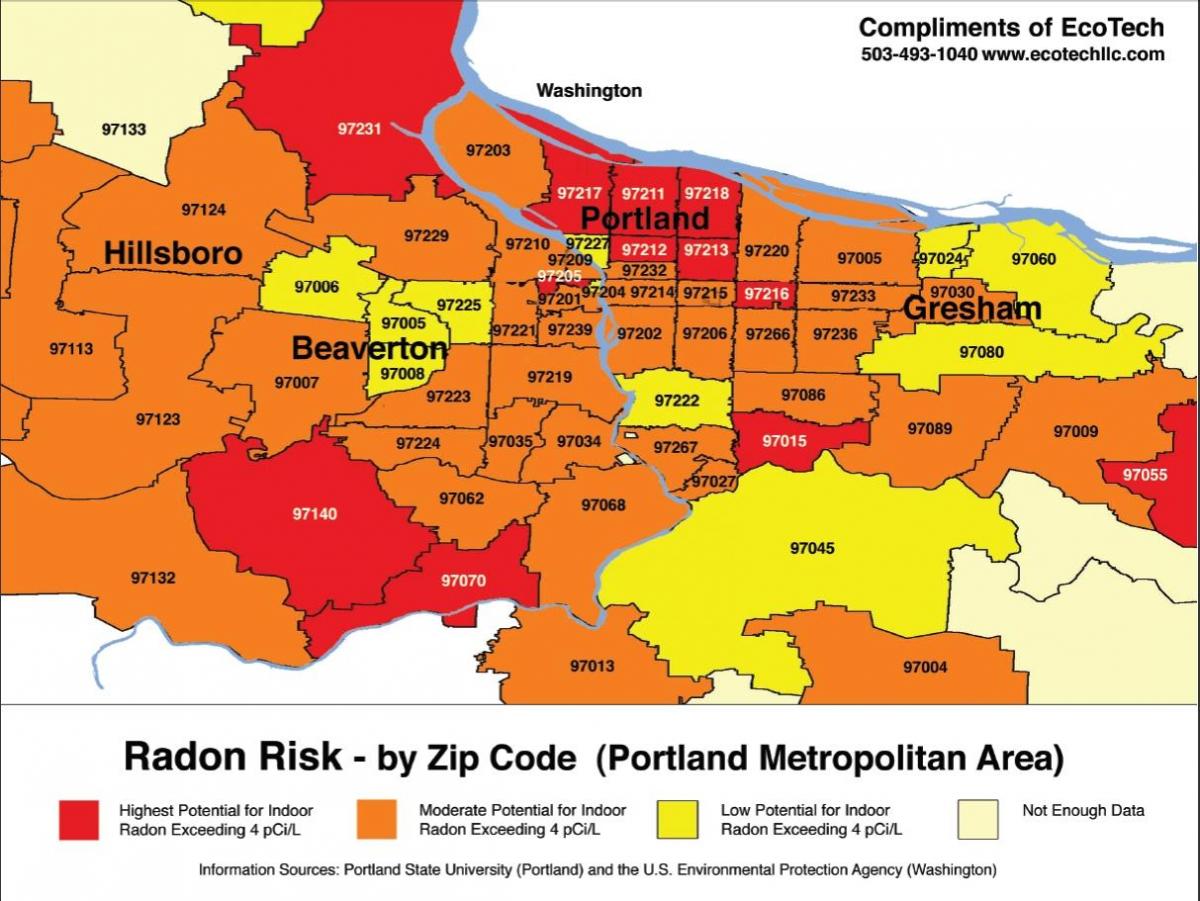 Portland Oregon zip code sa map