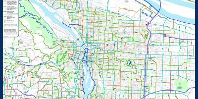 Mapa ng Portland bike