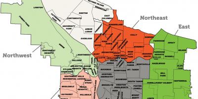 Portland suburbs mapa