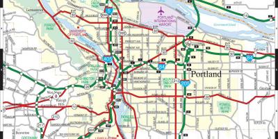 Portland sa isang mapa