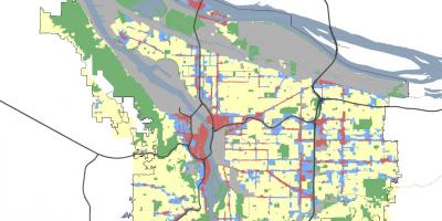 Portland Oregon zoning mapa