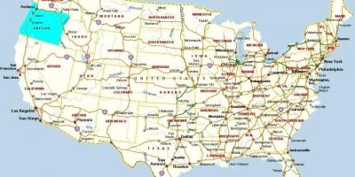 Mapa ng Portland Oregon USA